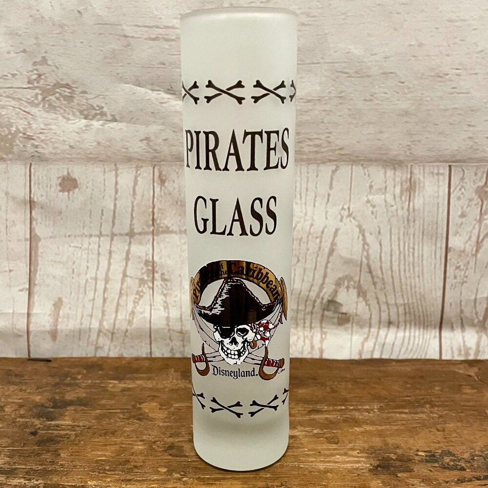 Disney Pirates of the Caribbean Frosted Glass Tall Shot Glass
